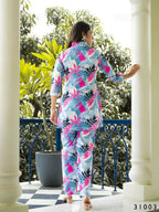 Casual Fashionable Multi Muslin Cotton co-ord set - Manya | Grocsy