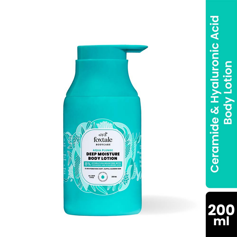 Foxtale Hydrating Body Lotion 72 HR Hydration Lightweight Serum-In-Lotion With Hyaluronic Acid & Ceramides | Grocsy