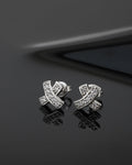 Gold-Polished Cz Circular Half Hoop Earring For Women - Wahe Jewels - Swadesiicart