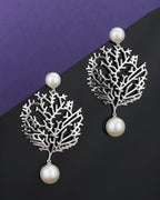 Gold & Silver Polished Fancy Drop Earring For Women - Wahe Jewels - Swadesiicart