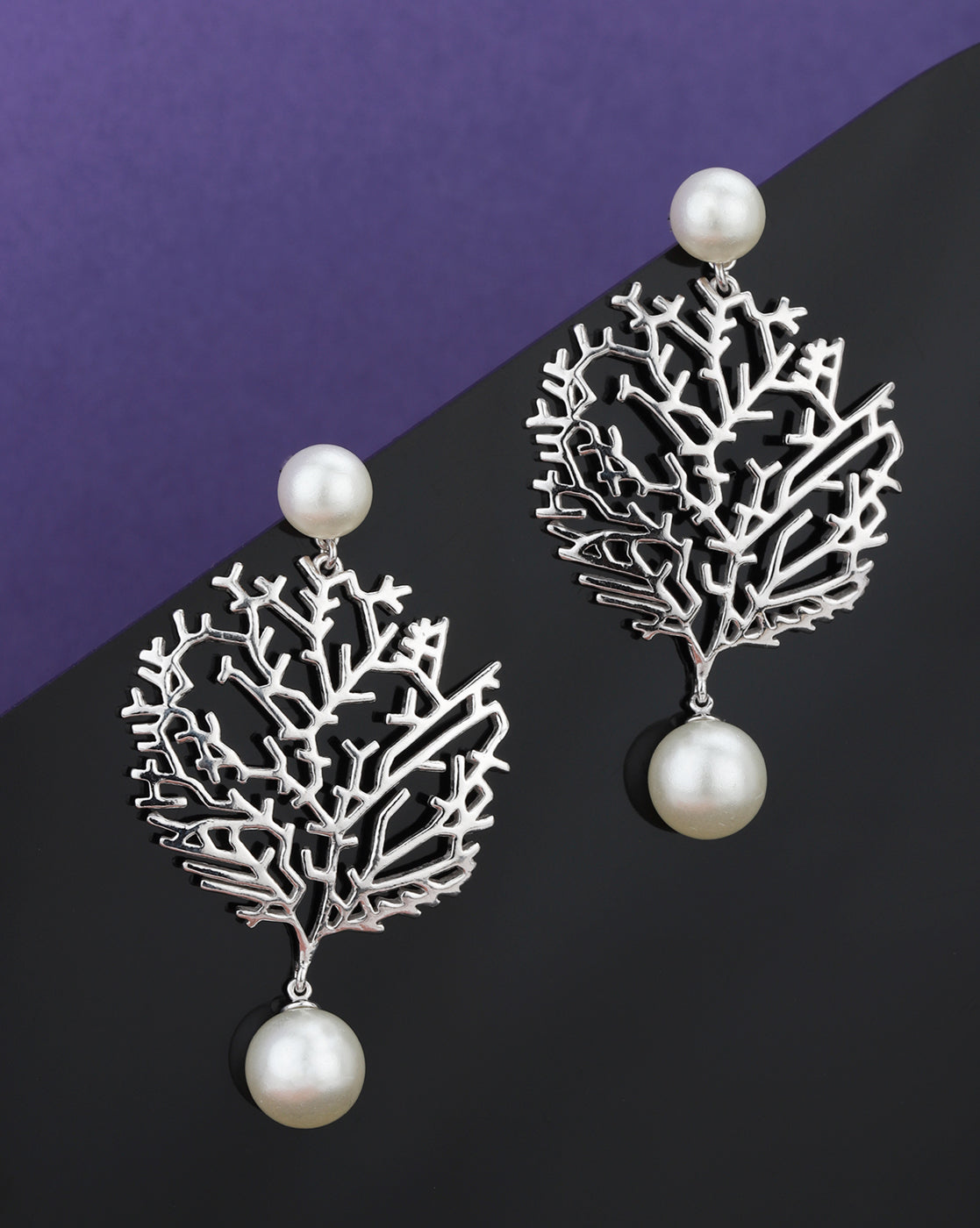 Gold & Silver Polished Fancy Drop Earring For Women - Wahe Jewels - Swadesiicart