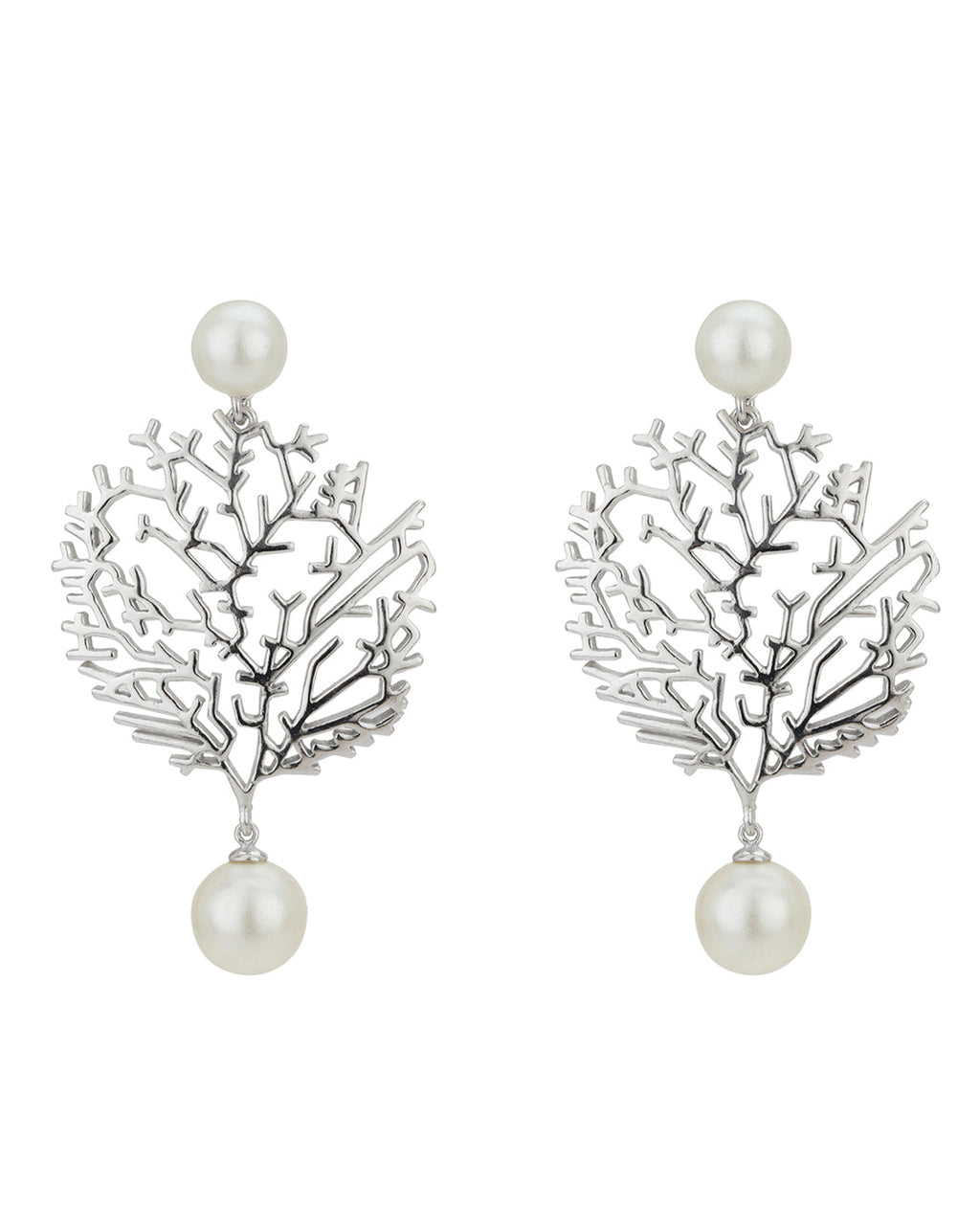 Gold & Silver Polished Fancy Drop Earring For Women - Wahe Jewels - Swadesiicart