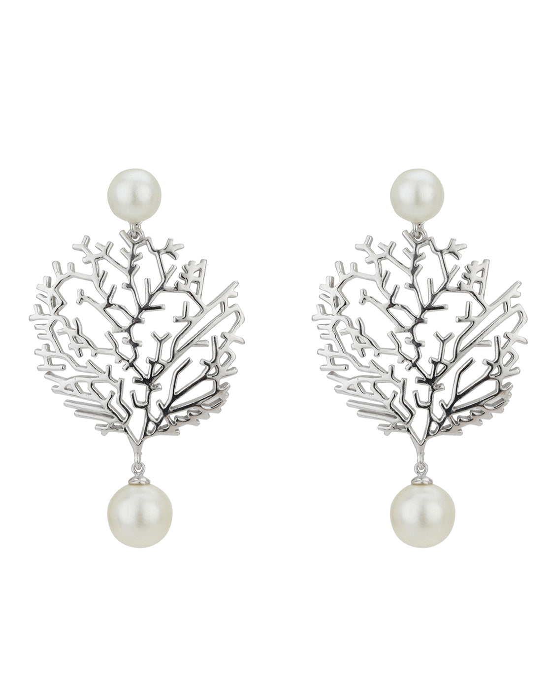 Gold & Silver Polished Fancy Drop Earring For Women - Wahe Jewels - Swadesiicart
