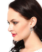 Gold & Silver Polished Fancy Drop Earring For Women - Wahe Jewels - Swadesiicart