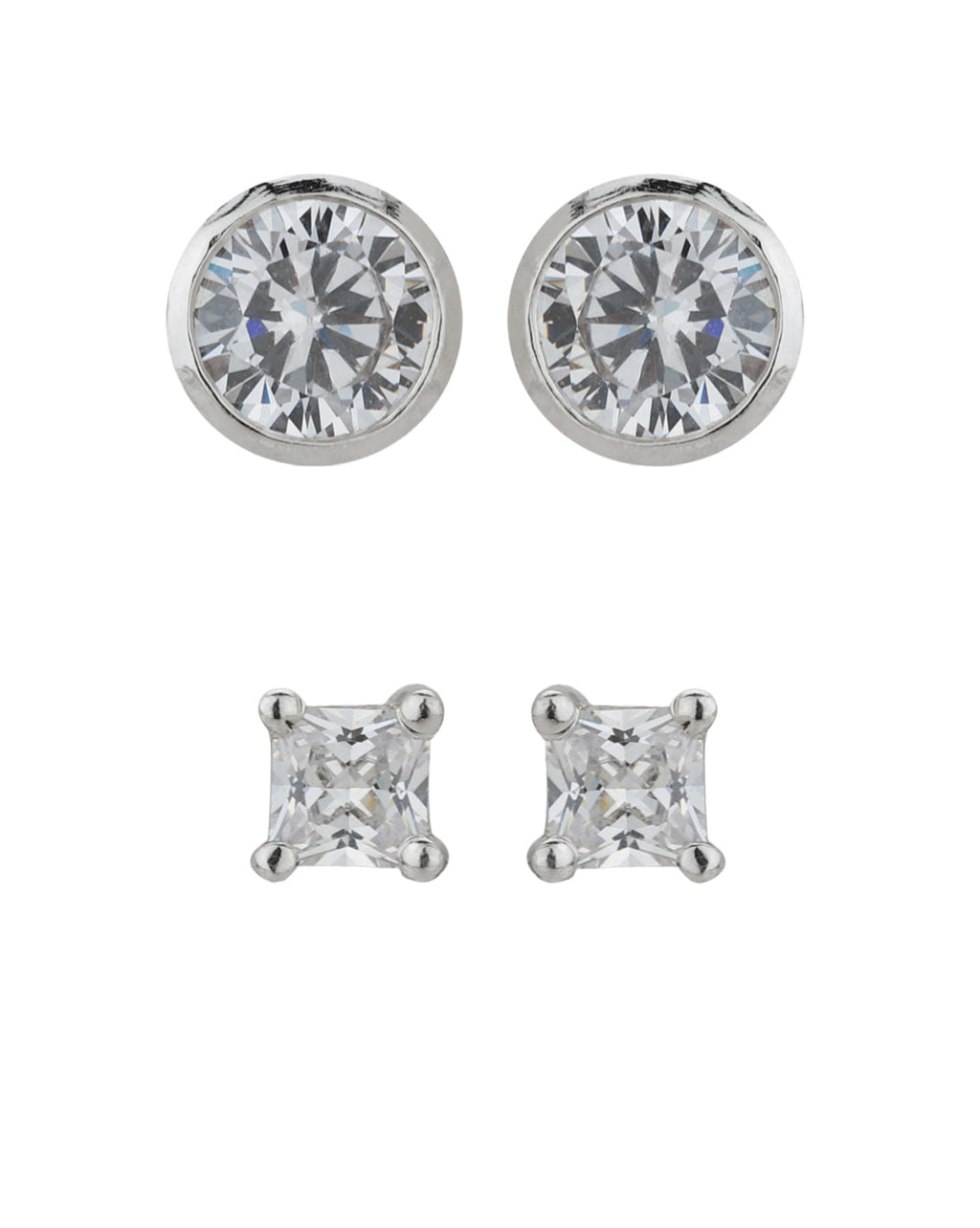 Rose Gold-Polished Cz Contemporary Stud Earring For Women - Wahe Jewels - Swadesiicart