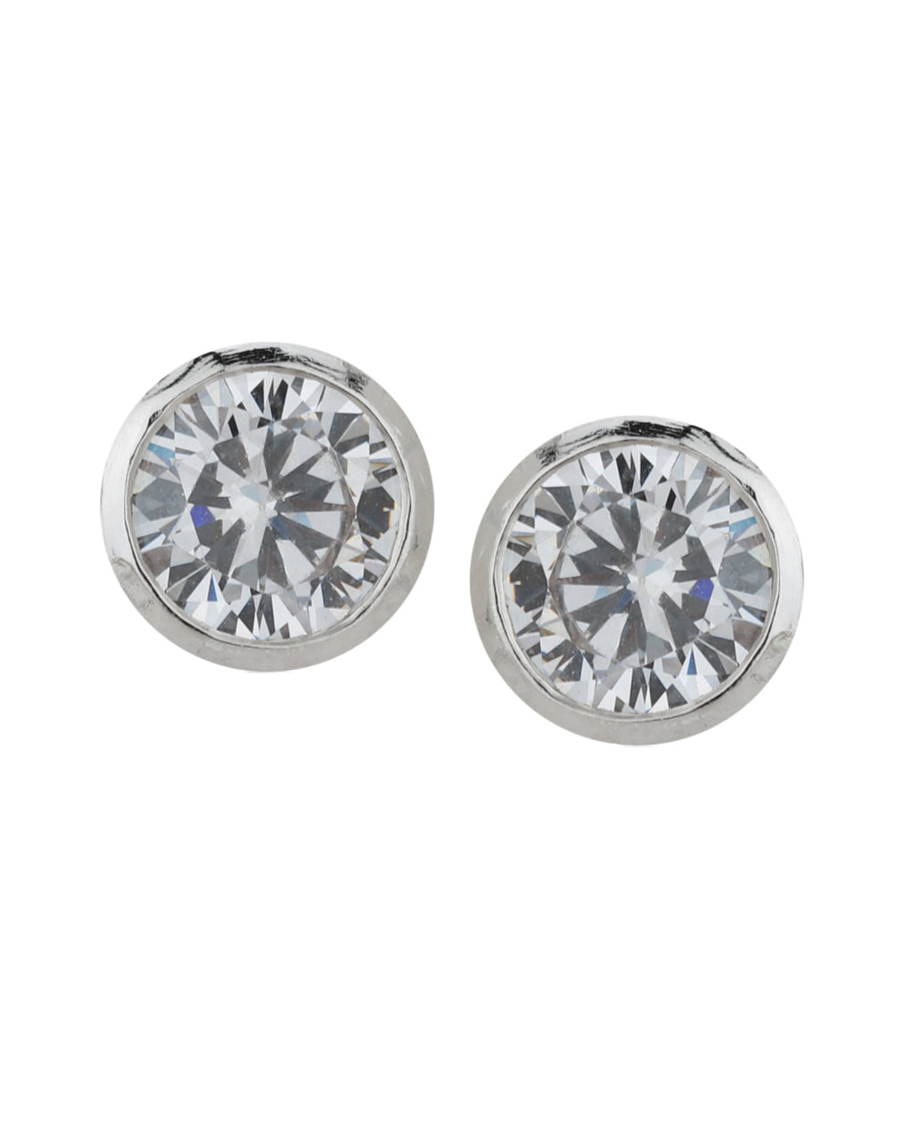 Rose Gold-Polished Cz Contemporary Stud Earring For Women - Wahe Jewels - Swadesiicart