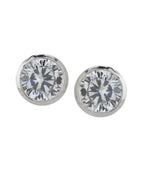 Rose Gold-Polished Cz Contemporary Stud Earring For Women - Wahe Jewels - Swadesiicart