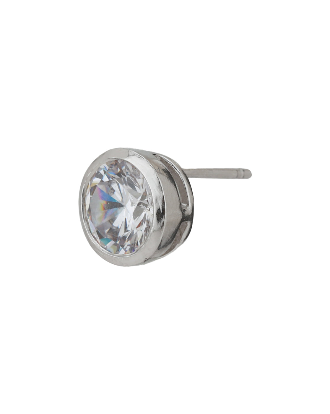 Rose Gold-Polished Cz Contemporary Stud Earring For Women - Wahe Jewels - Swadesiicart