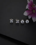 Gold-Polished Cz Square Drop Earring For Women - Wahe Jewels - Swadesiicart