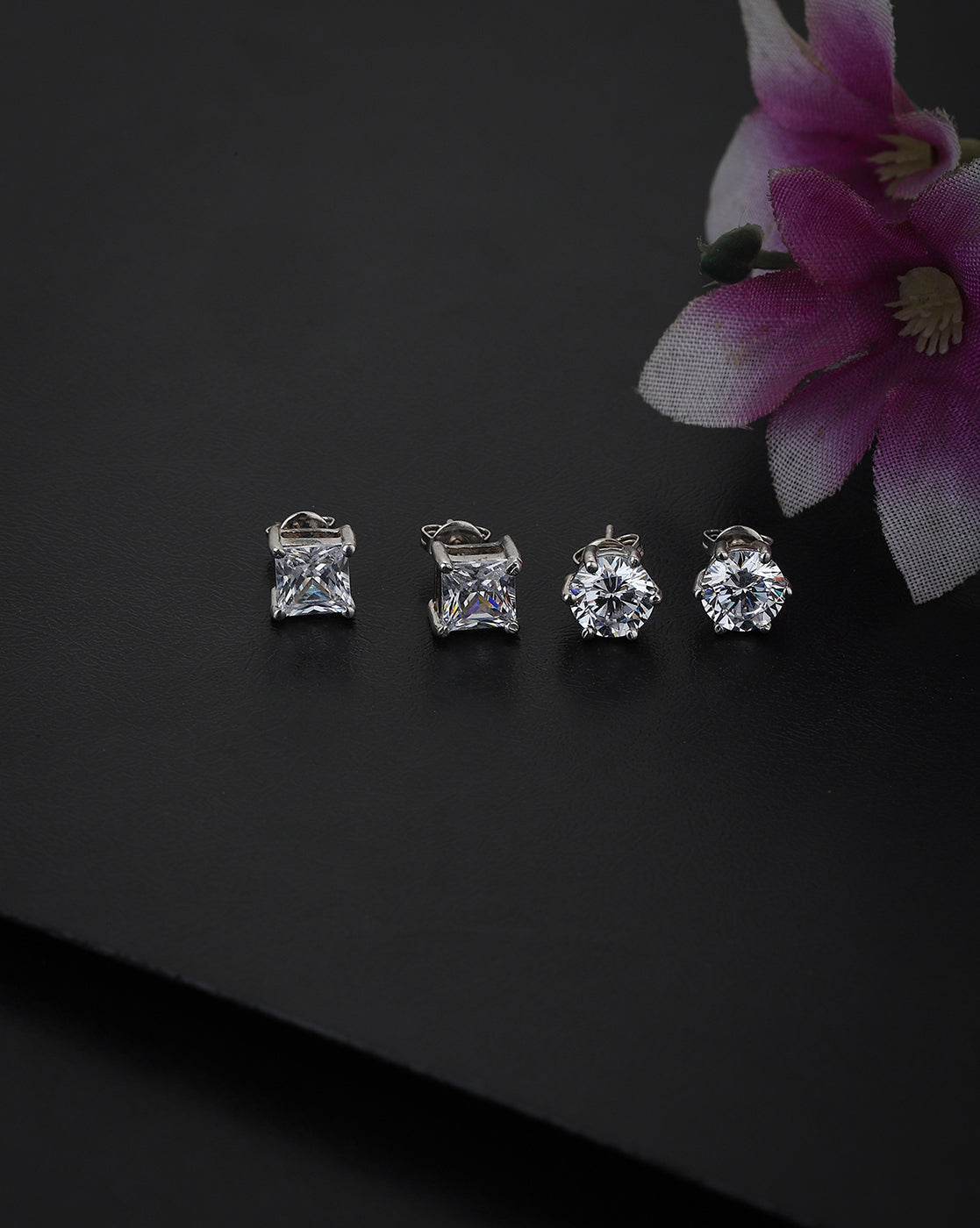 Gold-Polished Cz Square Drop Earring For Women - Wahe Jewels - Swadesiicart