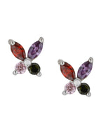 Gold-Polished & Natural Stone 4 Clover Drop Earring For Women - Wahe Jewels - Swadesiicart