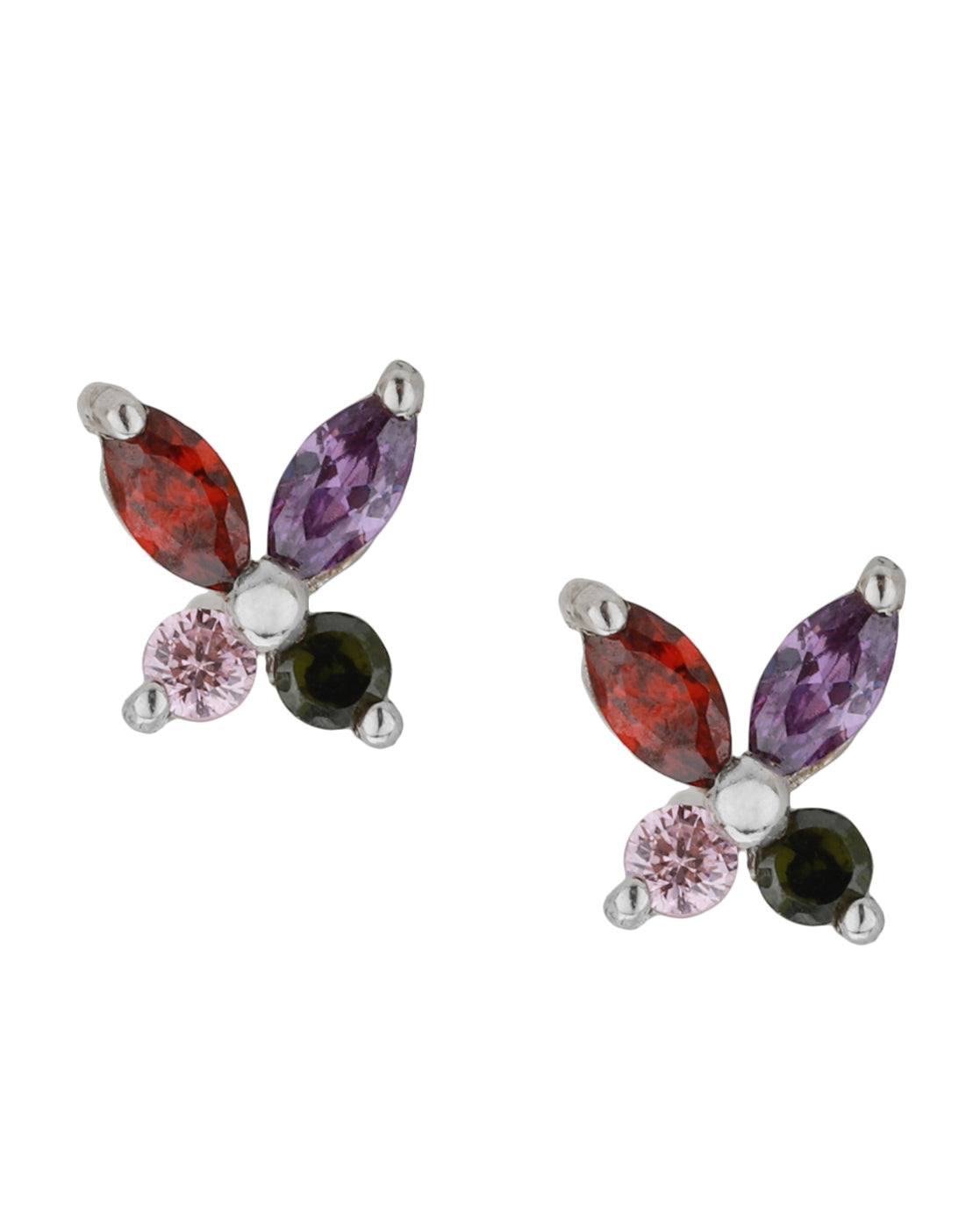 Gold-Polished & Natural Stone 4 Clover Drop Earring For Women - Wahe Jewels - Swadesiicart