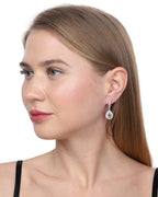Gold-Polished Contemporary Drop Earring With Dangling Cz Stone - Wahe Jewels - Swadesiicart