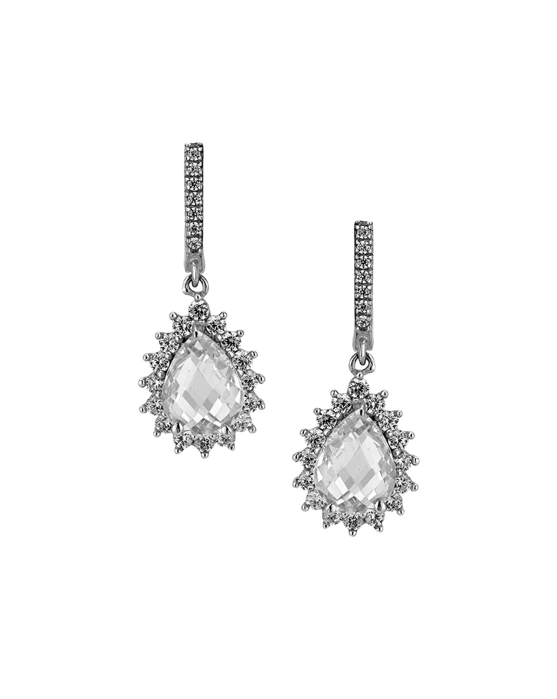Gold-Polished Contemporary Drop Earring With Dangling Cz Stone - Wahe Jewels - Swadesiicart