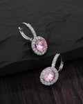 Premium Cz With Rhodium Plated Contemporary Stud Earring - Wahe Jewels - Swadesiicart