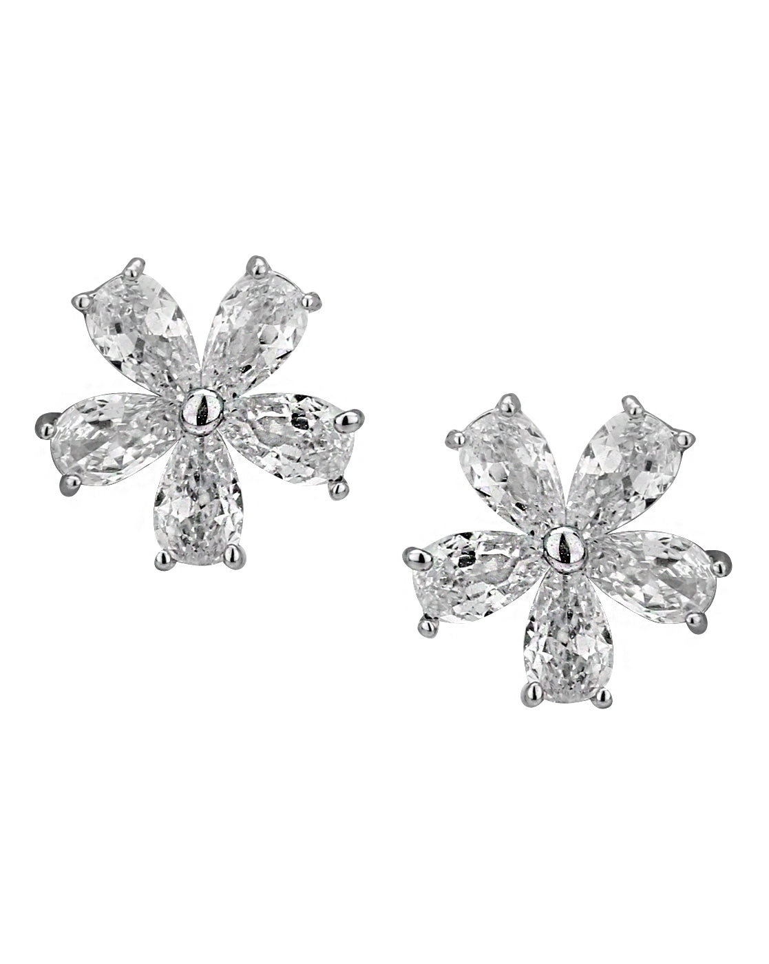 Set Of 3 Gold-Polished Cz Stud Earring For Women - Wahe Jewels - Swadesiicart