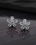 Set Of 3 Gold-Polished Cz Stud Earring For Women - Wahe Jewels - Swadesiicart