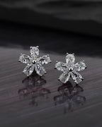 Set Of 3 Gold-Polished Cz Stud Earring For Women - Wahe Jewels - Swadesiicart
