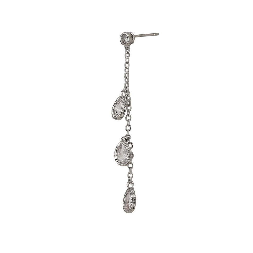 Gold-Polished With Cz Petite Hoop Earring For Women - Wahe Jewels - Swadesiicart