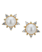 Gold-Polished & Quartz Stone Key Drop Earring For Women - Wahe Jewels - Swadesiicart
