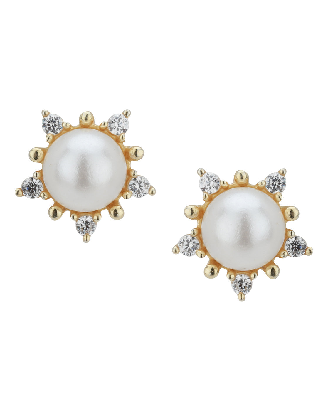 Gold-Polished & Quartz Stone Key Drop Earring For Women - Wahe Jewels - Swadesiicart