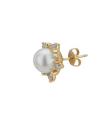 Gold-Polished & Quartz Stone Key Drop Earring For Women - Wahe Jewels - Swadesiicart