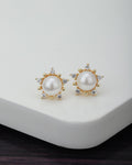 Gold-Polished & Quartz Stone Key Drop Earring For Women - Wahe Jewels - Swadesiicart