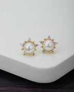 Gold-Polished & Quartz Stone Key Drop Earring For Women - Wahe Jewels - Swadesiicart