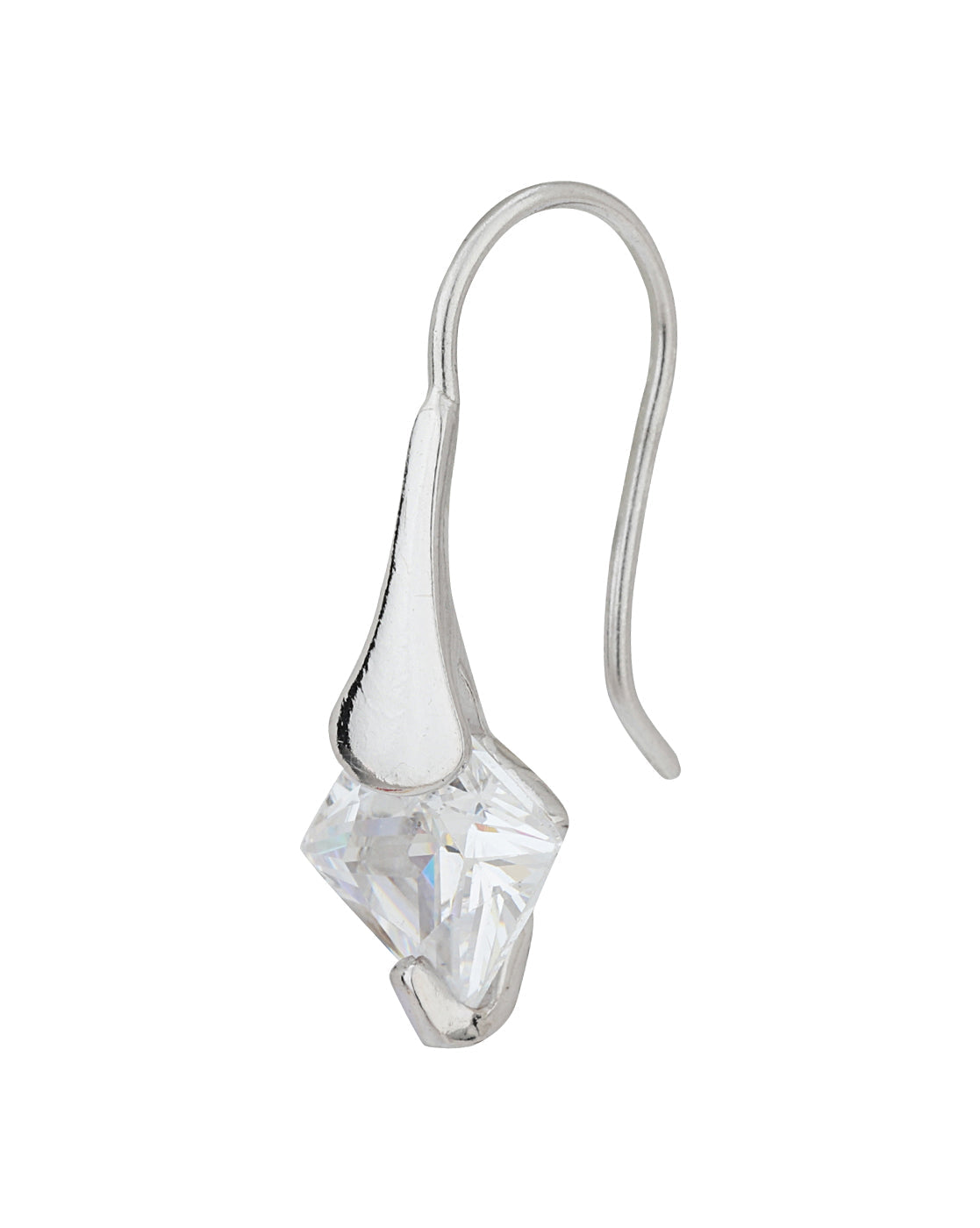 Oxidised Silver Plated Crescent Half Hoop Earring For Women - Wahe Jewels - Swadesiicart