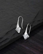 Oxidised Silver Plated Crescent Half Hoop Earring For Women - Wahe Jewels - Swadesiicart