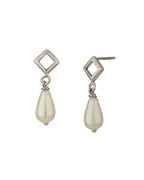Rhodium Plated Cz Geometric Drop Earring For Women - Wahe Jewels - Swadesiicart