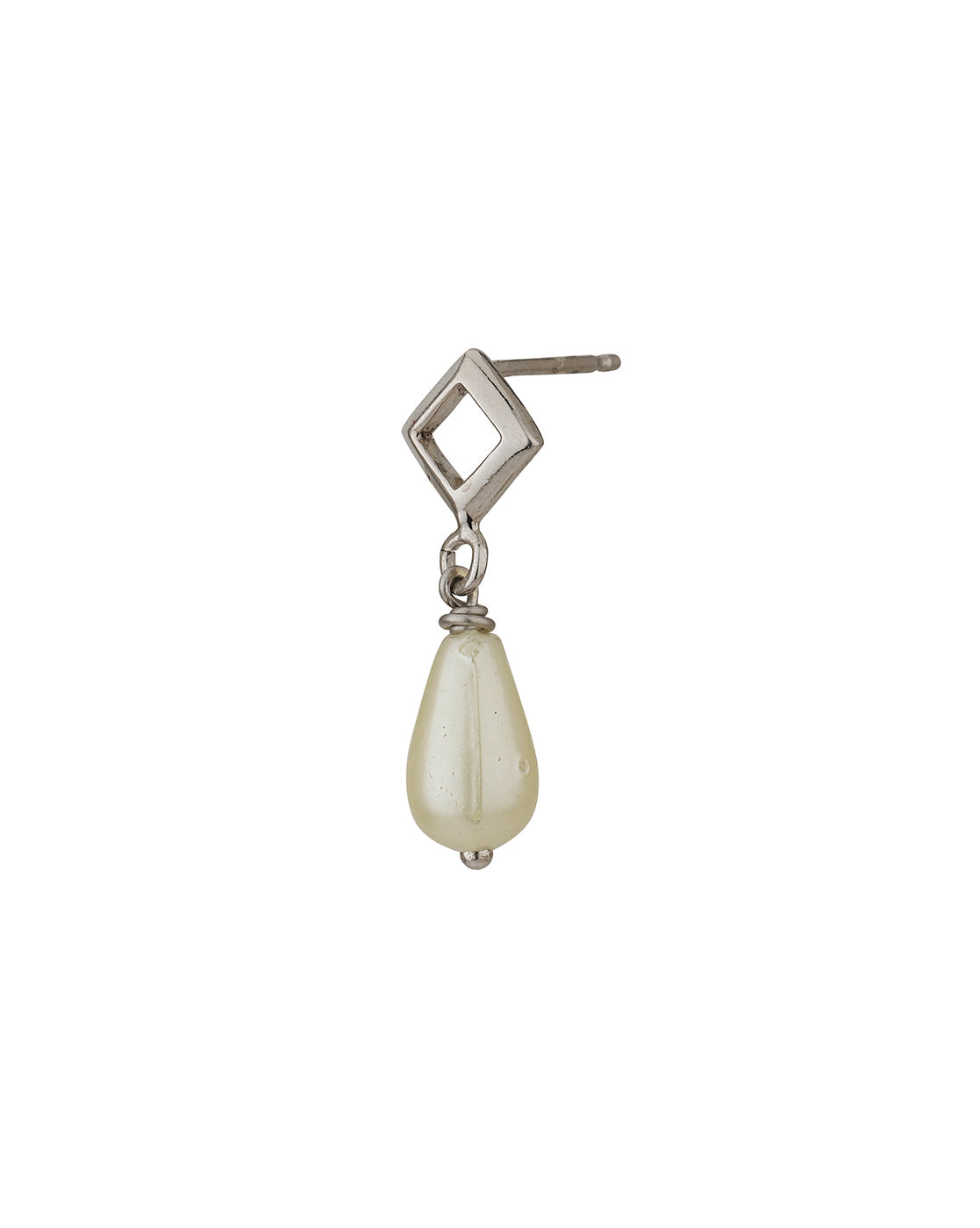 Rhodium Plated Cz Geometric Drop Earring For Women - Wahe Jewels - Swadesiicart