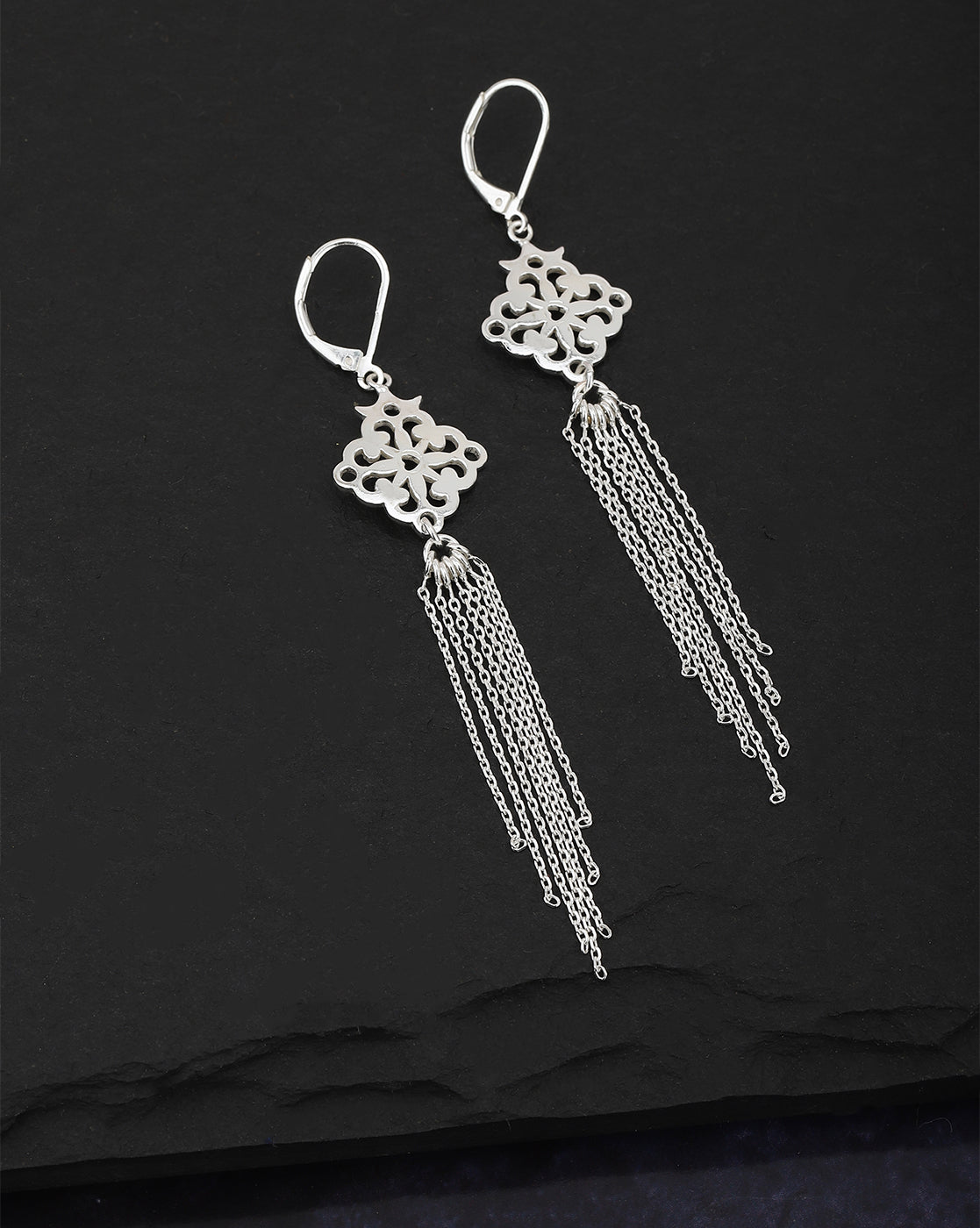 Set Of 2 Rhodium Plated Cz Stud Earring For Women - Wahe Jewels - Swadesiicart