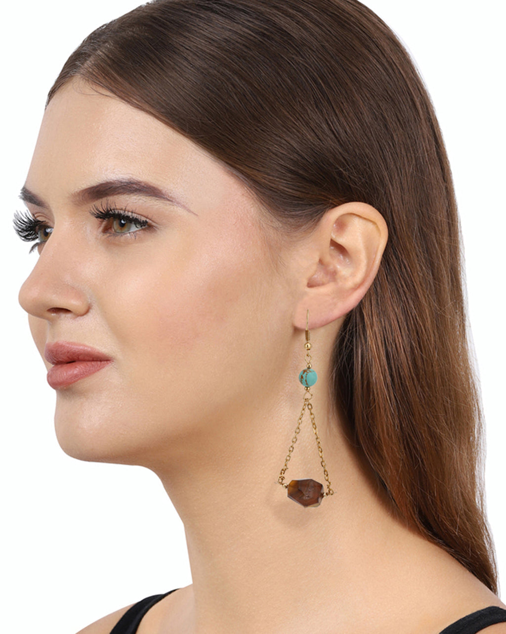 Rhodium Plated With Cz Drop Earring For Women - Wahe Jewels - Swadesiicart