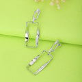 Gold-Polished & Crystal Square Drop Earring For Women - Wahe Jewels - Swadesiicart