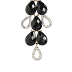 Women'S Brass Black Gold-Polished Handcrafted Contemporary Drop Earrings - Wahe Jewels - Swadesiicart