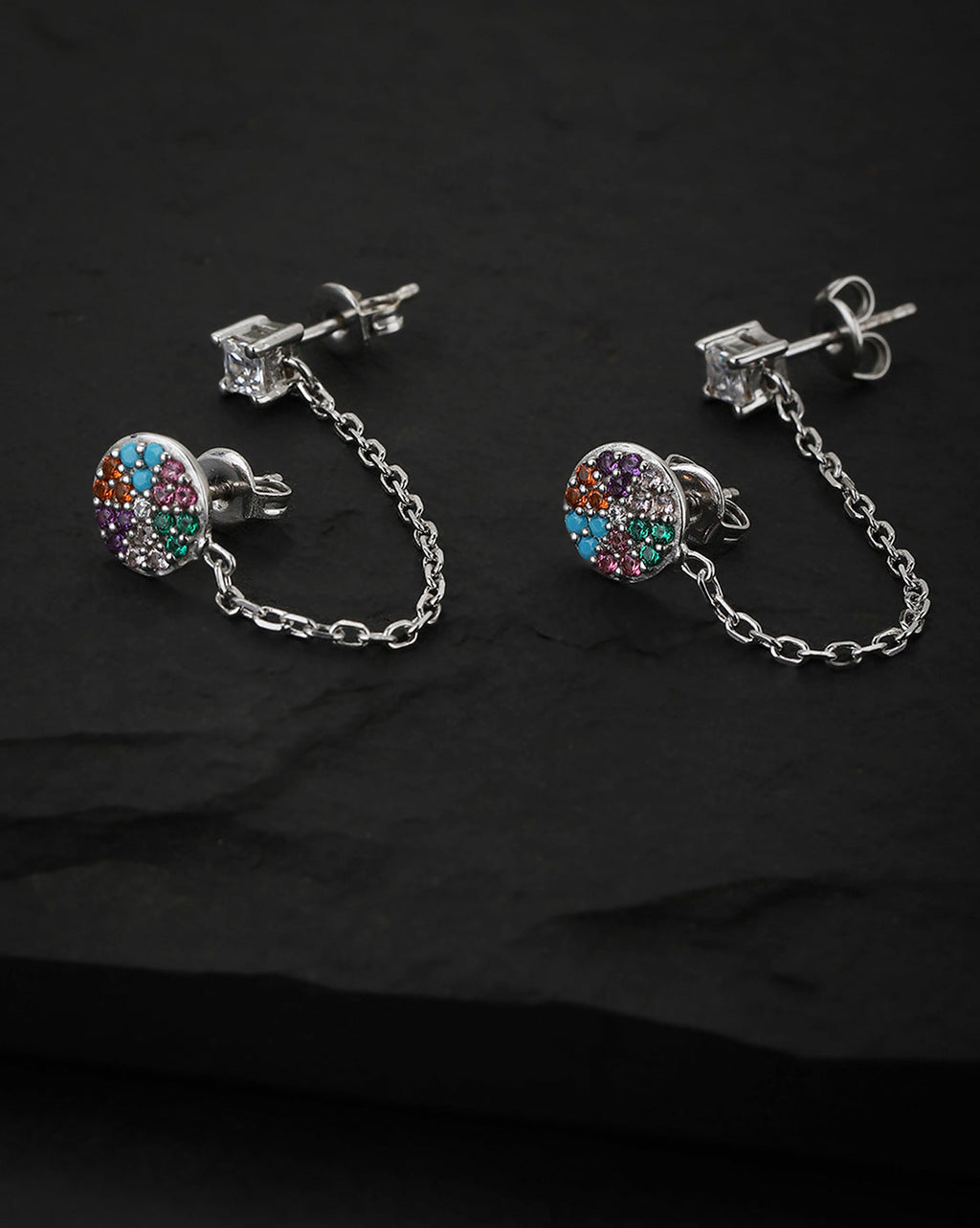 Set Of 6 Cz Contemporary Stud Earring For Women - Wahe Jewels - Swadesiicart