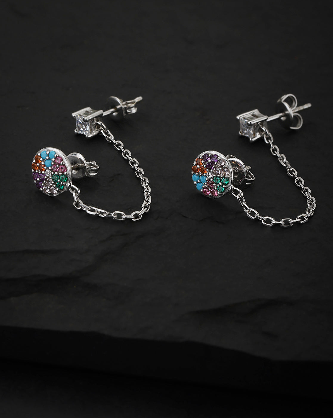 Set Of 6 Cz Contemporary Stud Earring For Women - Wahe Jewels - Swadesiicart
