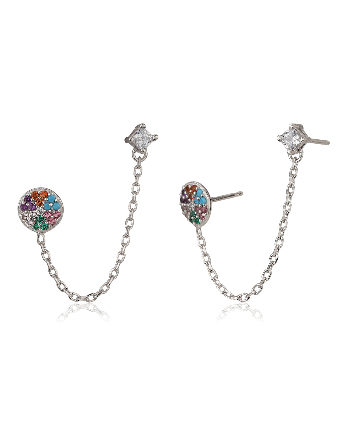 Set Of 6 Cz Contemporary Stud Earring For Women - Wahe Jewels - Swadesiicart
