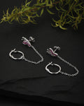 Red & Pink Floral Drop Earrings - Wahe Jewels - Swadesiicart