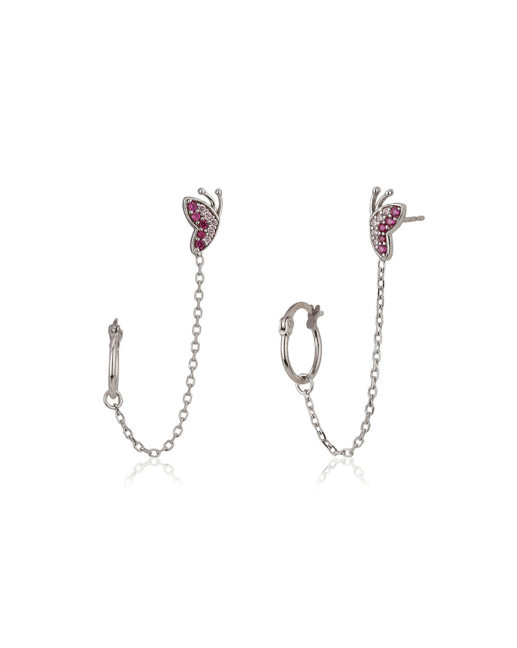 Red & Pink Floral Drop Earrings - Wahe Jewels - Swadesiicart