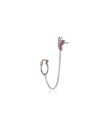 Red & Pink Floral Drop Earrings - Wahe Jewels - Swadesiicart