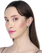 Gold-Polished With Cz Floral Drop Earring For Women - Wahe Jewels - Swadesiicart