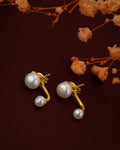 Gold-Polished Maroon Stone Circular Stud Earring For Women - Wahe Jewels - Swadesiicart