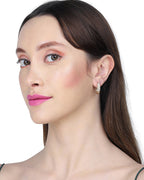 Silver Toned Cz With Pearl Studded Stud Earring For Women - Wahe Jewels - Swadesiicart