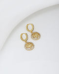 Gold-Polished With Cz Oval Drop Earring For Women - Wahe Jewels - Swadesiicart