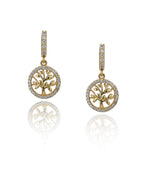 Gold-Polished With Cz Oval Drop Earring For Women - Wahe Jewels - Swadesiicart
