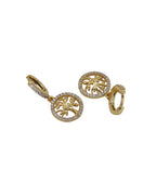Gold-Polished With Cz Oval Drop Earring For Women - Wahe Jewels - Swadesiicart