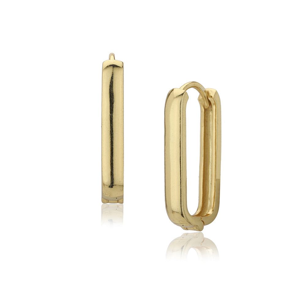 Women'S Gold Western Brass Na Fish Hook Ear Wire Gold-Polished Single Oval Drop Earrings - Wahe Jewels - Swadesiicart