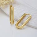 Women'S Gold Western Brass Na Fish Hook Ear Wire Gold-Polished Single Oval Drop Earrings - Wahe Jewels - Swadesiicart